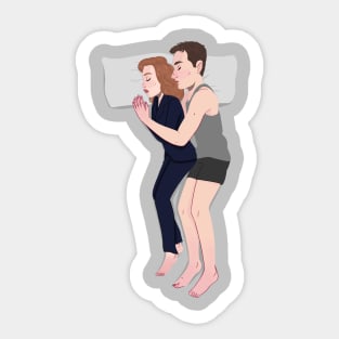 Scully and Mulder: Plus One Sticker